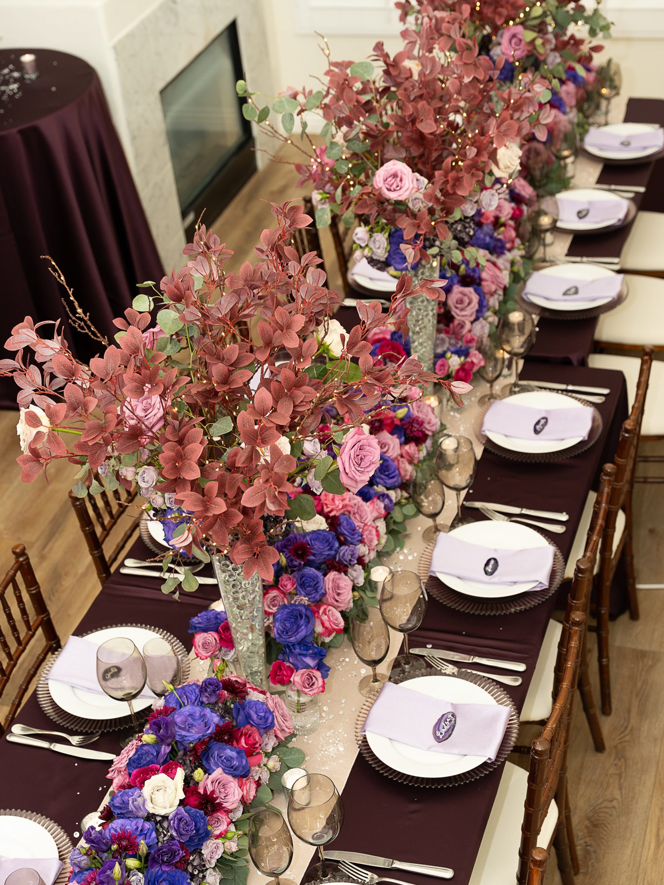 Berry and plum harvest table