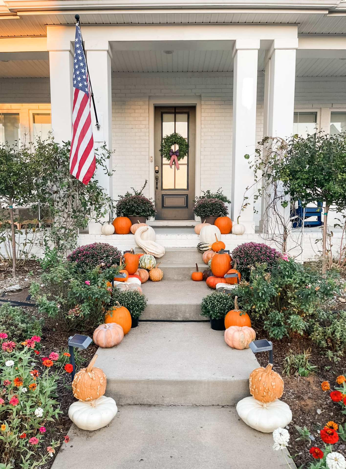 The Signature Welcome fall porch styled by Beautifully in Season